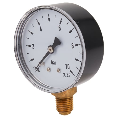 60mm Dial 0-10bar NPT Thread Mount Pressure Gauge Fuel Air Oil Water Pressure Measuring Tools Manometer 