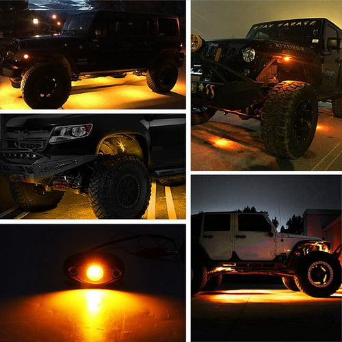 4 xRed 9W light LED Rock Light For JEEP Offroad Truck Boat Under Body Light NEW 