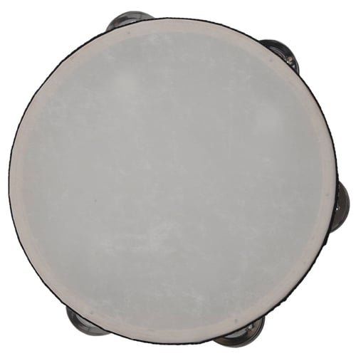 Half Moon Tamborine for Drums/Hi-Hat/Percussion Instrument Black Tambourine