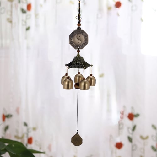 Copper Feng Shui Wind Chimes Outdoor Living Yard Garden Hanging Ornaments Decor 