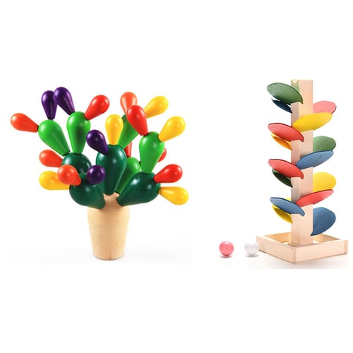 Cactus Equilibrium Game Balancing Cactus Wooden Toy Detachable Building Blocks 