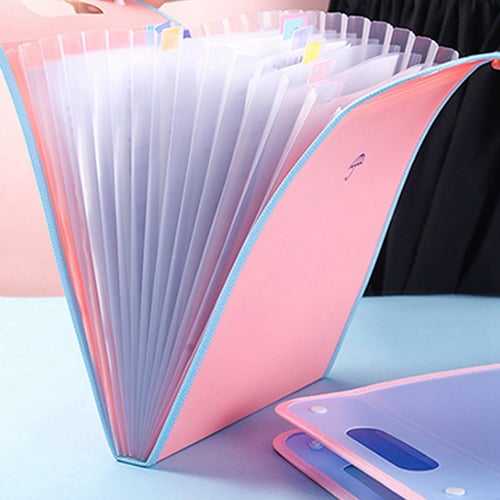 Waterproof File Folder 5 Layers Document School Office Supply Pink 