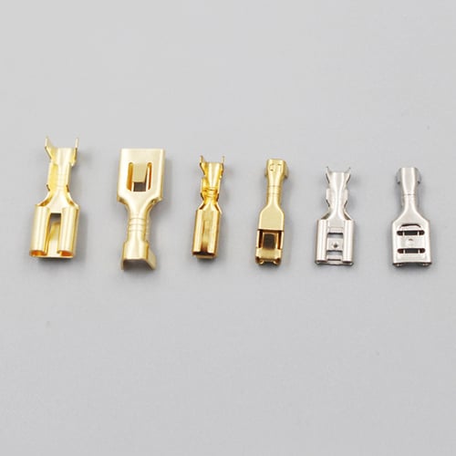 15x 4.8mm Crimp Terminal Male Spade Connector Uninsulated Connectors Terminals 