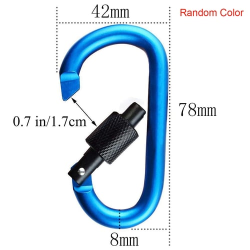 3pcs Practical Carabiner Snap Spring Clip Hook Every Day Carry Survival Keychain 