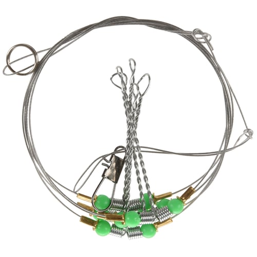 Sea Fishing Swivel Anti-winding With Beads Steel Wire String Hook Durable Tackle 