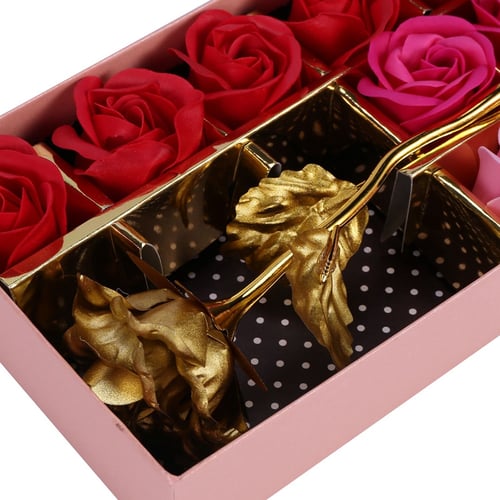 Valentine's Day Gift 24K Gold Plated Rose Flower Romantic for Lover Girl Friend 