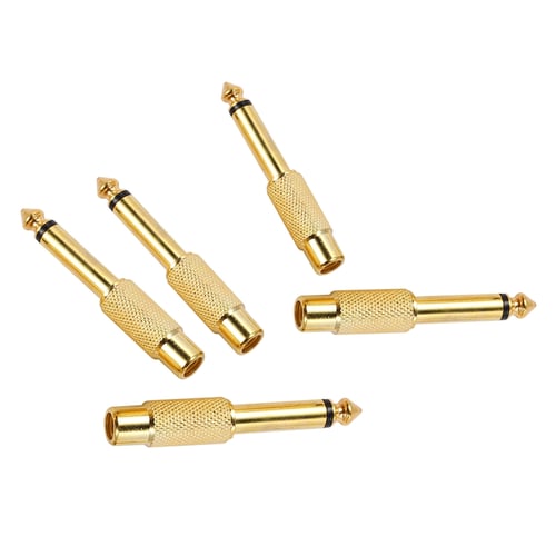 4x 1/4" 6.35mm Coupler Stereo Jack Female to Female 6.35mm Audio Adapter 