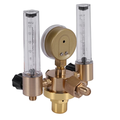 CO2 Flowmeter Argon Flow Meter 1/4" 8mm Regulator Druckregler Druckminderer 