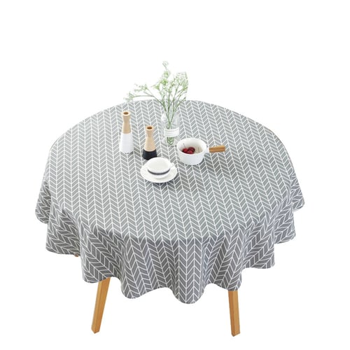 2pcs 150cm Cotton And Linen Round, What Size Rug For 55 Inch Round Tablecloth