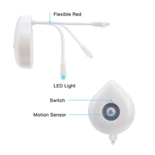 D01 Toilet Light Nightlight w/ Motion Activated Sensor Glow In The Dark 8 Colors 