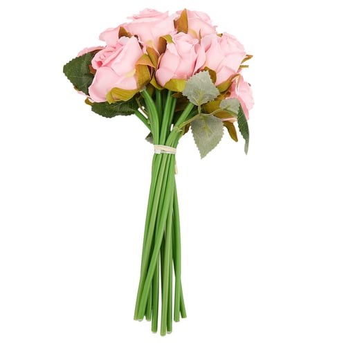12pcs Lots Artificial Rose Flowers Wedding Bouquet White Pink Thai Royal Silk Home Decoration Party Decor - Silk Arrangements For Home Decor 12pcs Lots Artificial Rose Flowers Wedding Bouquet White Pink Thai Royal Silk Home Decoration Party Decor - Silk Arrangements For Home Decor