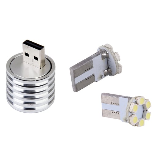 Aluminum 3W USB LED Lamp Socket Spotlight Flashlight White Light 
