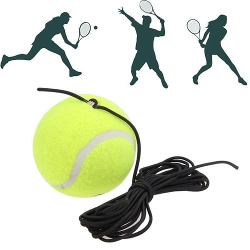 1Pc Tennis Ball With String Drill Trainer Replacement Rubber Training Balls 