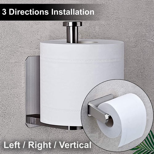 Stainless Steel Bathroom Toilet Wall Mount Toilet Tissue Paper Roll Holder Rack 
