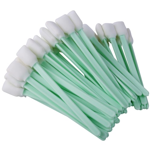 50 Pcs Foam Cleaning Swab Sticks for Epson Roland Mimaki Mutoh Format Solvent 