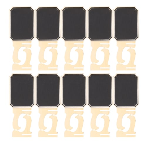 20 Pack Wood Mini Chalkboards Signs With Support Easels Small Rect Place Cards 