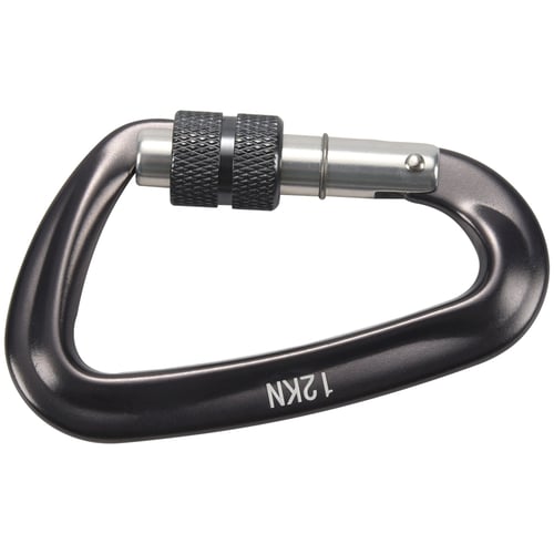 3X 12KN Screw carabiner Aluminum alloy D-shape Hook Loop Lock for Mountaine K4S8 