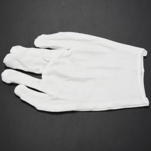 White/Black 100% Cotton Moisturizing Lining Glove Health Music canvas work 
