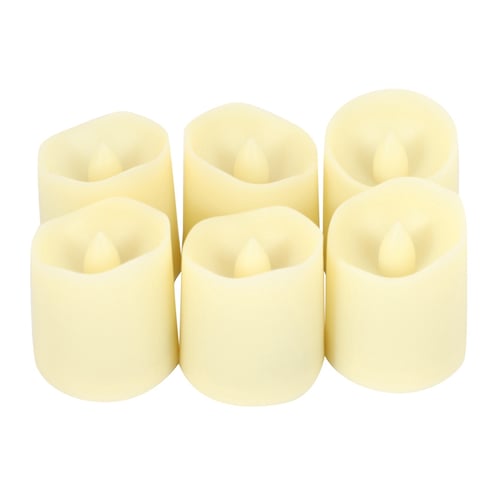 Pack of 6 LED Flameless Candles Timer Remote Control Battery Operated Tea Lights