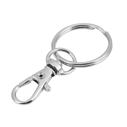 200Pcs/Set Stainless Steel Clasps Snap Hook Buckles Key Chain Ring Lanyard Clips 