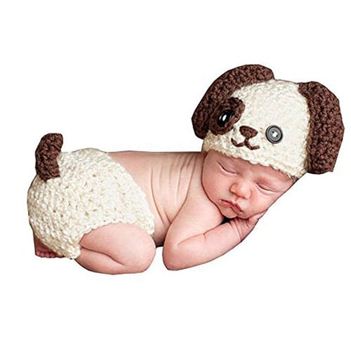 Baby Newborn Elephant Costume Knitted Cap+Pants Unisex Photo Photography Props 