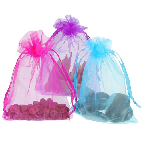 Organza Bags for Wedding Birthday Party Mesh Drawstring Gifts Pouches 50 &100pcs 