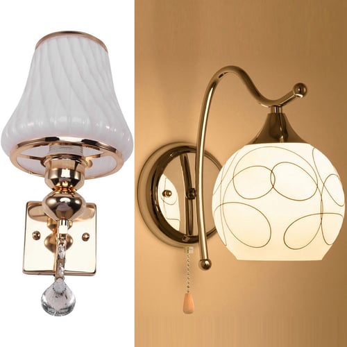 2 Pcs Modern Wall Sconce Lamp Luminary E27 Mounted Bedside Lamps Fixtures Loft Home Lighting 2 Pcs Modern Wall Sconce Lamp, Wall Hung Bedside Lamps