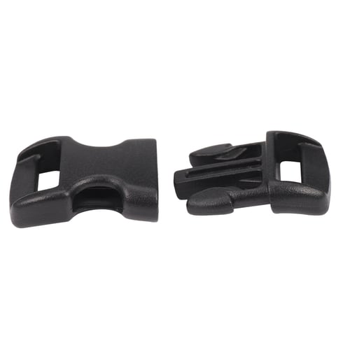 10x 10mm plastic side quick release buckles for webbing bags straps clips black 