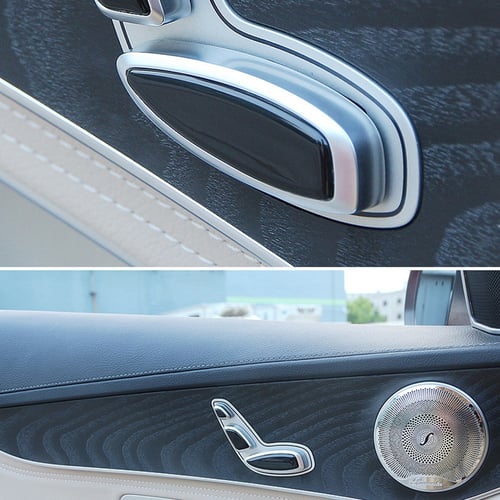 4Pcs Blue Car Interior Door Locking Lock Knob Pull Pin Cover Trim Accessories 