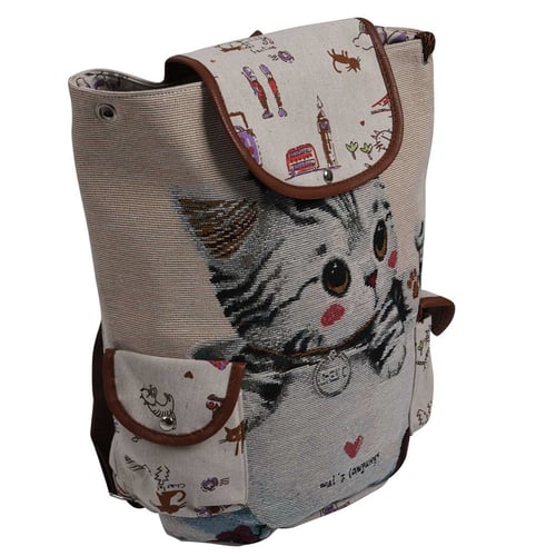 Miyahouse Classic Floral Printed Travel Backpack For Women Canvas School 