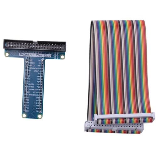 Assembled T Type GPIO Adapter 20cm FC40 40pin Flat Ribbon Cable for Raspberry Ribbon Cable RPi GPIO Breakout Expansion Board