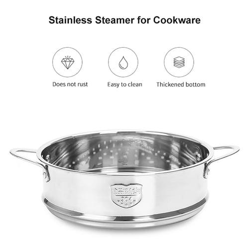 Kitchen Cooking Tool Steam Rack Stainless Steel Thicken Pan Heat Insulation 
