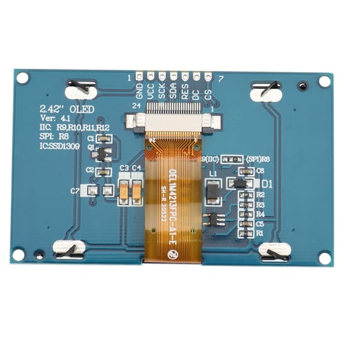 2.42" inch 12864 OLED Display Module IIC I2C SPI Serial FOR C51 STM32 Yellow K6 