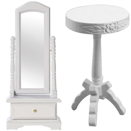 Mini Mirror 1:12 Dollhouse Miniature Mirror Dressing Accessories Doll Furniture 
