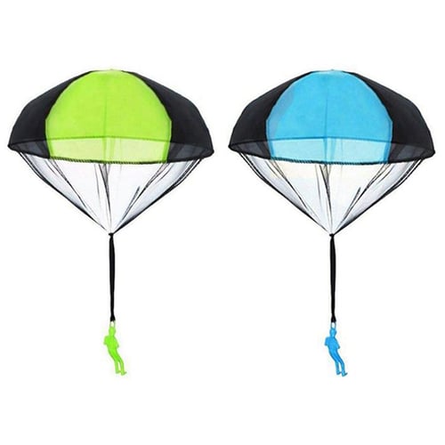 2x Hand Throw Parachute Kite  Free Toy Children Outdoor Play Game Gift 