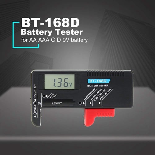 Digital Battery Tester Detector Capacity Diagnostic Tool for 9V AA C D Battery H 