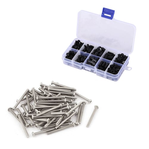 304 Stainless Steel Phillips Screws Bolt With Hex Nuts Washers Assortment 300PCS
