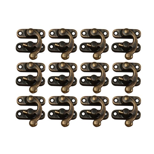 Box Furniture Leather Bag Clasps Lock Hasp With Screws Padlock Decorative Latch 