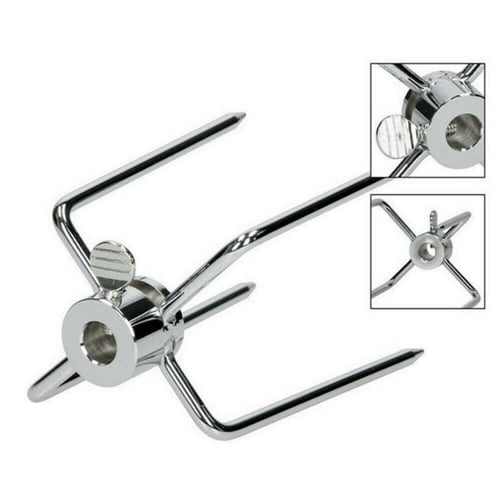 BBQ Rotisserie Meat Forks Clamp Grill Meatpicks Outdoor Barbecue Chicken 