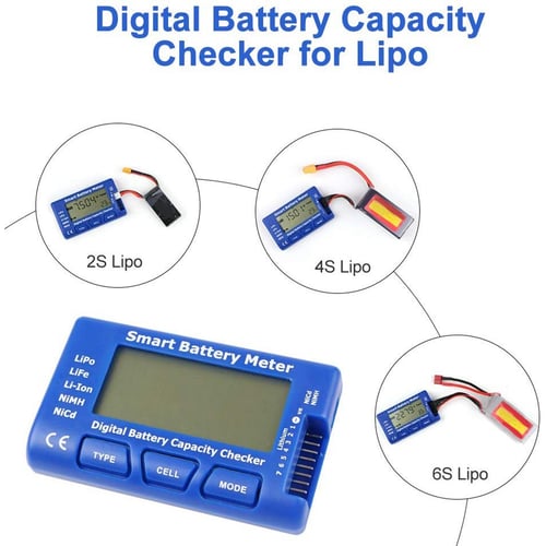 Digital Battery Capacity Checker Smart Battery Meter For LiPo Li-ion Life NiMH 