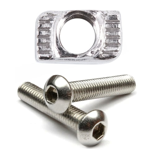 100X Silver T Nuts Screw Hammer Nut For 20 Series Aluminum Extrusion Slot M5 