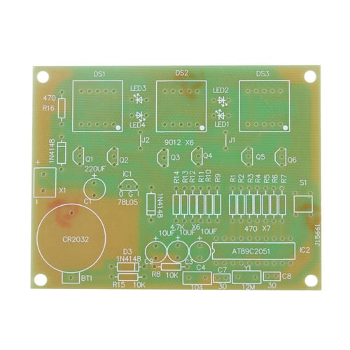 6 Digital AT89C2051 LED Electronic Clock Parts Components DIY Kit Module 9V-12V 