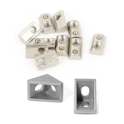 100pcs/set 2020-Series Aluminum-Profile Connector Kit Corner Brackets M5 Nuts 