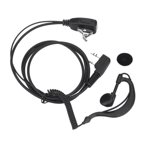 19mm D-shaped Hook Earpiece For Radio Microphone Headphone W/ A 2.5mm Mono Jack 