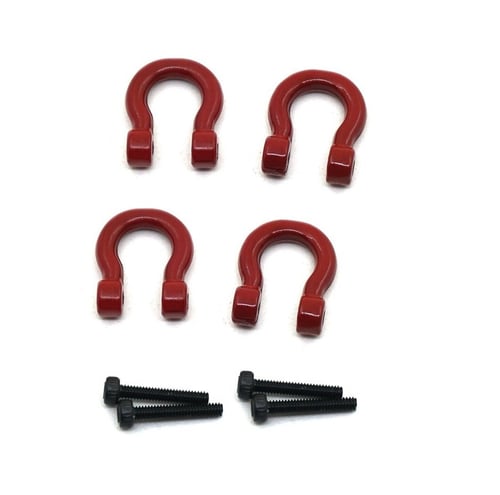 D Rings For Trailers Rc Trailers RC Crawler Accessories 1/10 Scale red