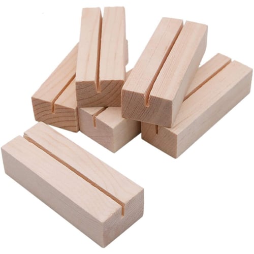 10 Piece Wooden Table Numbers Holder Place Card Stand Wedding Decoration 