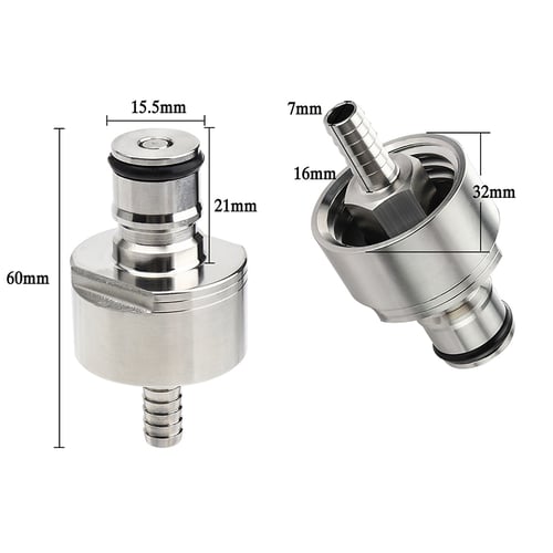 Cap Beer PET Bottle Stainless steel Ball lock type For soft drink Silver 