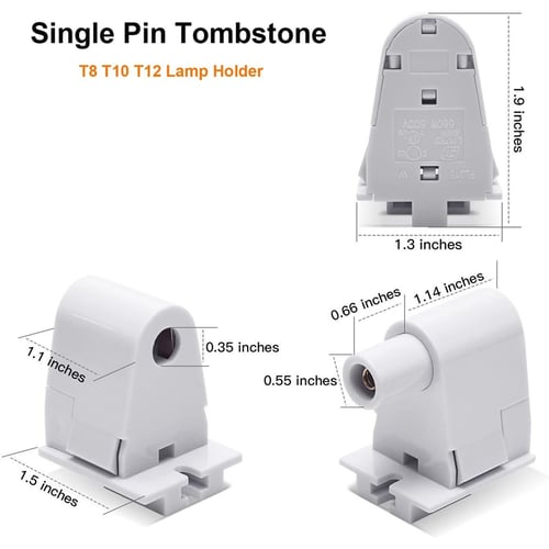 Single Pin Fa8 Tombstone Non Shunted, Fluorescent Light Fixture Tombstones