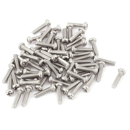 100Pcs M2.5*4-30mm L Phillips Countersunk Head Screws 304 Stainless Steel Bolts 