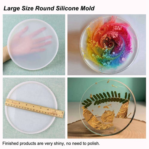 Shiny Circle Mold for Girl Decoration Resin Silicone Mold To Make Crafts with Epoxy Round DIY Polymer Clay Mould